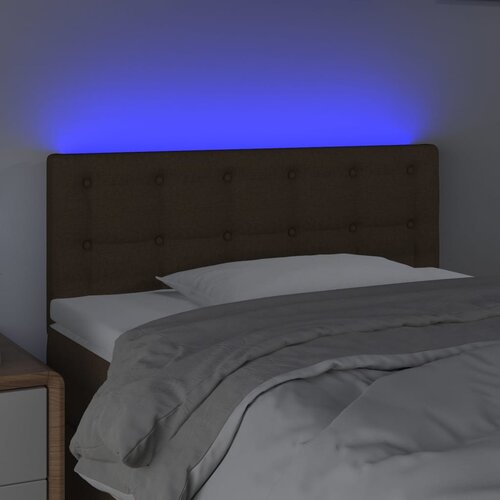  LED uzglavlje tamnosmeđe 90x5x78/88 cm od tkanine Slike