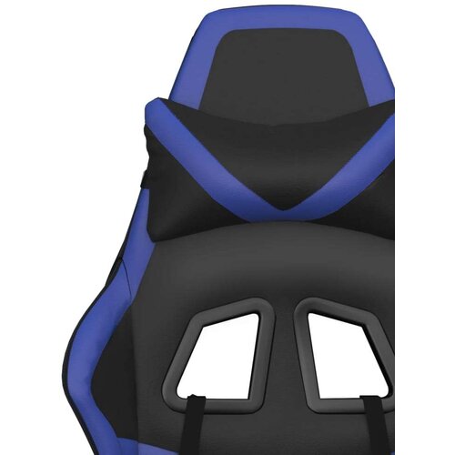  Masažni gaming stol črno in modra umetno usnje Slike
