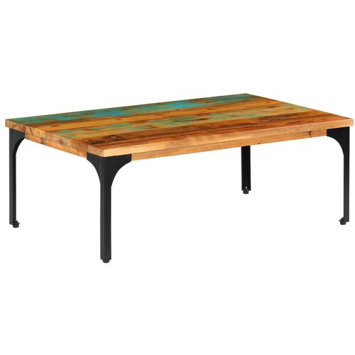 VidaXL Stolić za kavu od masivnog obnovljenog drva 100 x 60 x 35 cm Slike