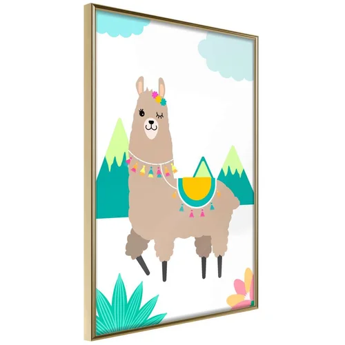  Poster - Playful Llama 40x60