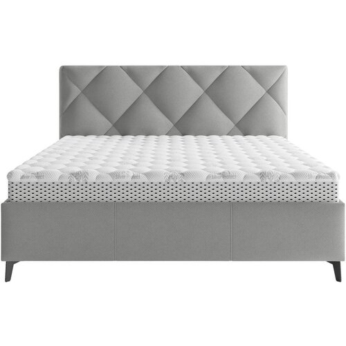 MID.YOU OBLAZINJENA POSTELJA 180 cm x 200 cm , tekstil temno siva Slike