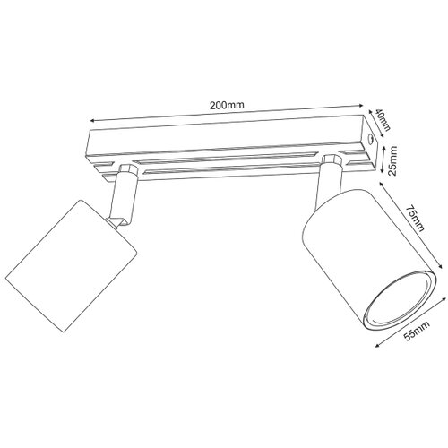  Reflektorsko svetlo TERRA 2xGU10/8W/230V crna/hrast Slike