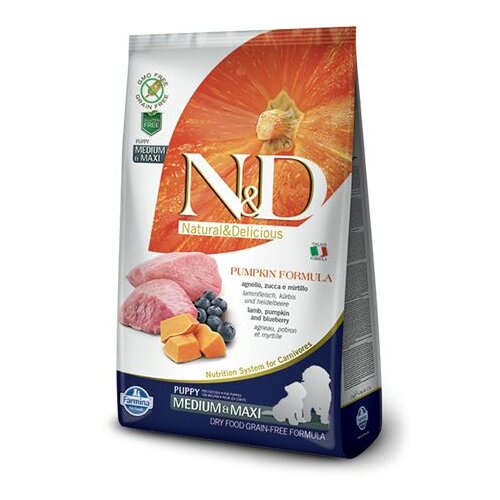 Farmina N&D bundeva hrana za štence jagnjetina i borovnica (Puppy, Medium & Maxi) 12kg Cene