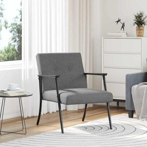 vidaXL fotelja Tamno siva 59 x 75 x 78 cm tkanina Cijene