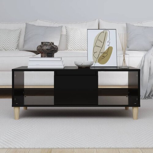  Stolić za kavu crni 90 x 50 x 36,5 cm od konstruiranog drva Slike