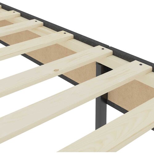 Box spring okvir za krevet od tkanine sivi 200 x 200 cm Slike