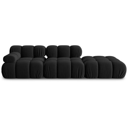 Micadoni Home črna žametna sedežna garnitura 282 cm bellis &amp;ndash; Slike