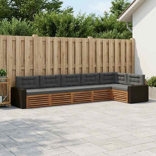  Set vanjskih sofa 6 pcs Prirodna i antracit 402 x 172,5 x 73 cm Cene