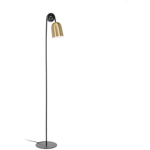 Kave Home Crna/u zlatnoj boji stojeća svjetiljka s metalnim sjenilom (visina 180 cm) Natsumi &amp;ndash; Slike