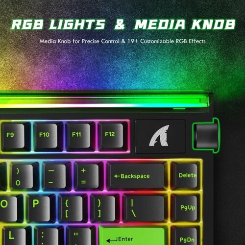 Attack Shark gaming tastatura R85HE magnetic Switches/8KHz/RT/Snap tap/dks/mt/tgl/fluorescent green Slike