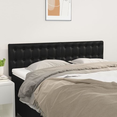  Uzglavlja crna 144x5x78/88 cm od umjetne kože Cijene