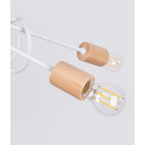 Sollux Lighting SL.1475 - Plafonski luster EMBER 5xE27/15W/230V bela/bež/buk Slike