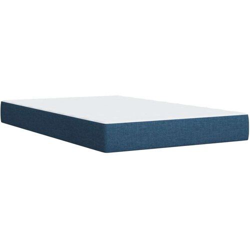 vidaXL Box spring postelja z vzmetnico moder 120x200 cm blago, (21273546) Cene