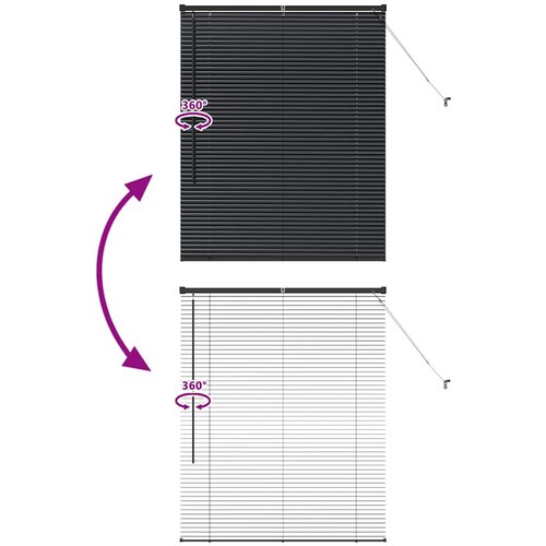  Venecijanski zastore Crna 130 x 100 cm Aluminij Slike