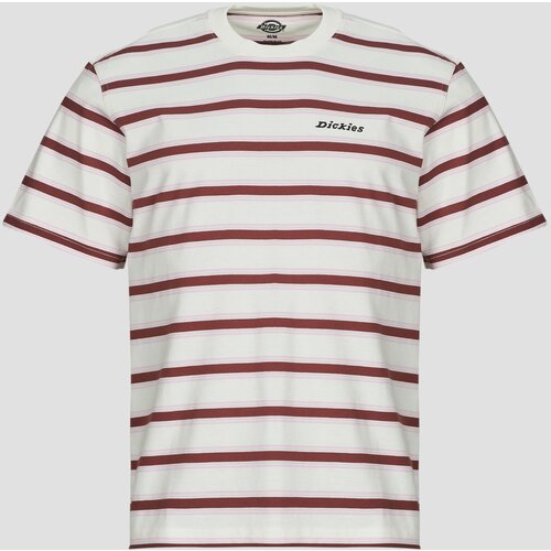 Dickies YORK STRIPE TEE SS EGRET Bijela Slike