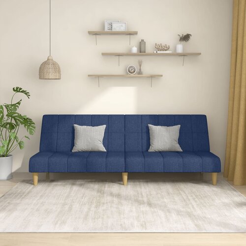  The Living Store Kavč dvosed z ležiščem modro blago - Raztegljiv Kavč, (21501699) Cene