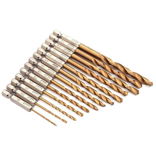  Set od 13 hex hss svrdla za titan metale Slike