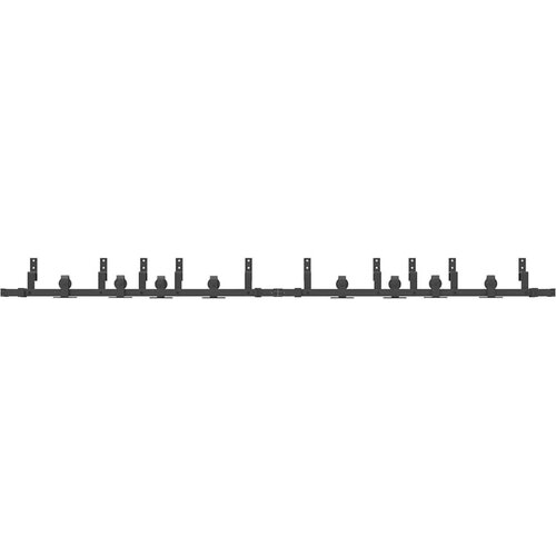 VidaXL Pribor za klizna vrata 152,5 cm čelični crni Slike