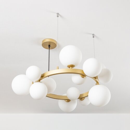  Brilagi - LED luster na sajli MILLA 15xG9/3W/230V zlatna/bela Slike