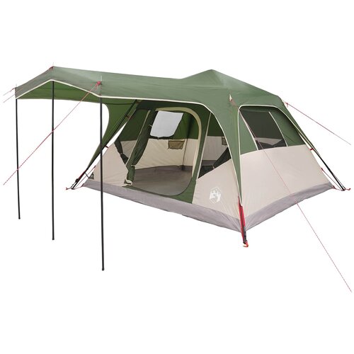 vidaXL Obiteljski šator Zelena 305 x 275 x 190 cm Poliester i čelik - Zelena Cene