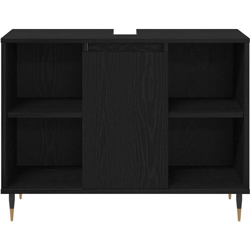  Set namje&amp;scaron;taja za kupaonicu 3 kom. Crni hrast 30 x 30 x 180 cm Slike