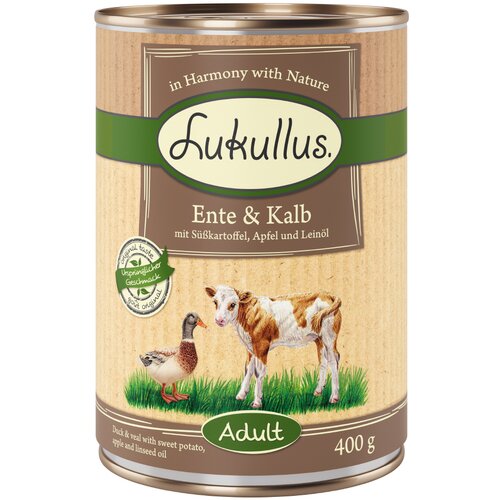 Lukullus Varčno pakiranje 24 x 400 g - Raca & teletina Cene