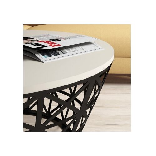  Club stolić Style metalni porculan 90x90x38cm krem-crni Cijene