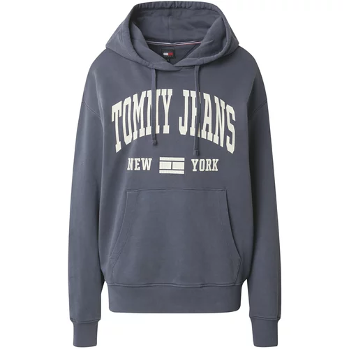 Tommy Jeans Majica svetlo bež / dimno modra