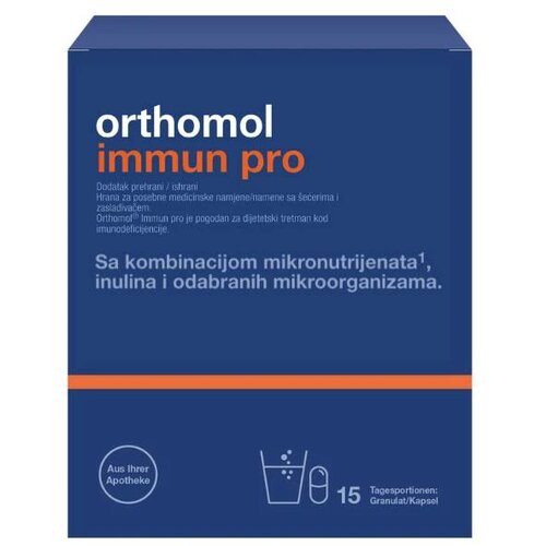 Orthomol dodatak ishrani pogodan za dijetski tretman kod imunodeficijencije immun pro, 15 doza Slike