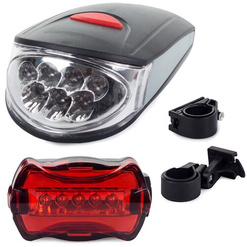  Set lampi za bicikl + stražnje LED svjetlo 7+5 Cijene
