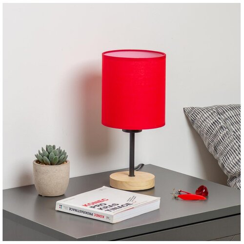  Brilagi - Stona lampa NUBILA WOOD 1xE27/25W/230V hrast/crvena Cene