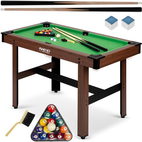 Neo-Sport Compact Dark Brown Billiards Table 122 x 61 x 76 cm NS-807 with Accessories, (21740303) Cene