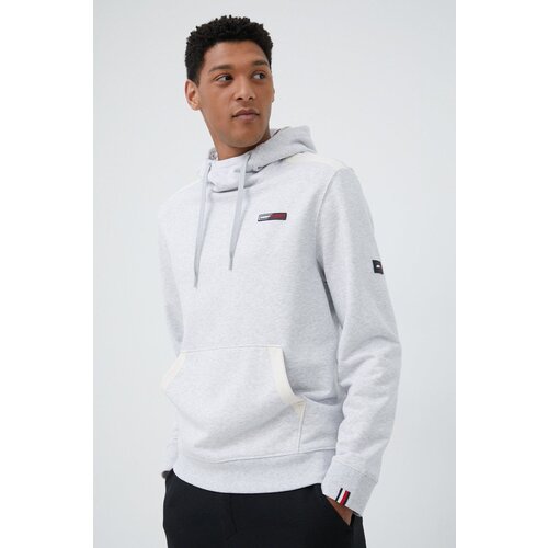 Tommy Hilfiger Dukserica za mu&amp;scaron;karce, boja: siva, s kapuljačom, melanž Slike