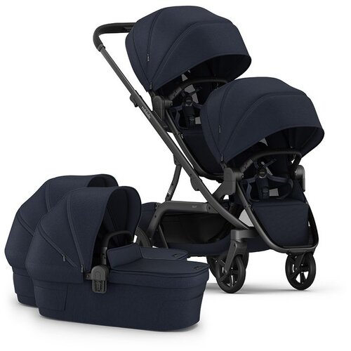 Redsbaby NUVO 2 Twin dječja kolica za blizance 2u1, Midnight Blue Slike