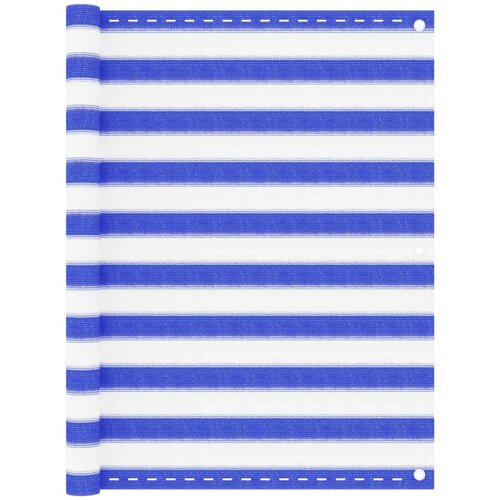 Furnova Balkonsko platno modro in belo 120x300 cm HDPE, (21919325) Cene