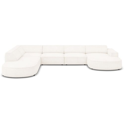 Micadoni Home Bež kotni kavč s tkanino bouclé (levi kot) Jodie - Micadoni Home Cene