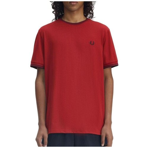 Fred Perry TWIN TIPPED T-SHIRT Crvena Slike