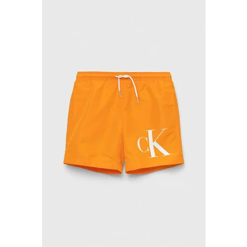 Calvin Klein Jeans Dječje kratke hlače za kupanje boja: narančasta