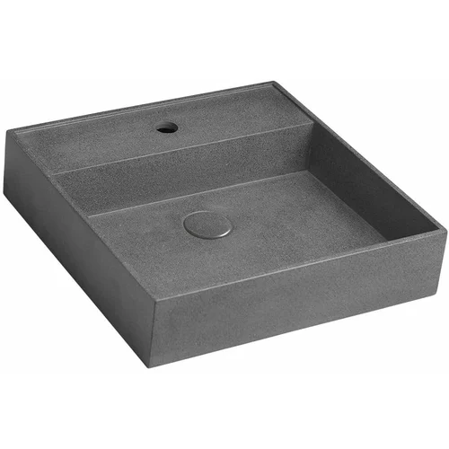 Sapho tamno sivi betonski umivaonik quadrado 46 x 46 cm