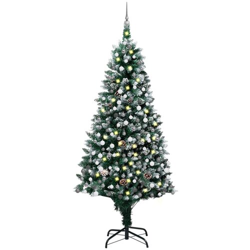 vidaXL umjetno božićno drvce LED s kuglicama i šiškama 240 cm Cene