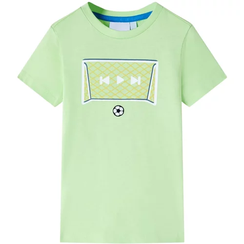 vidaXL Otroška majica s kratkimi rokavi svetlo zelena 92