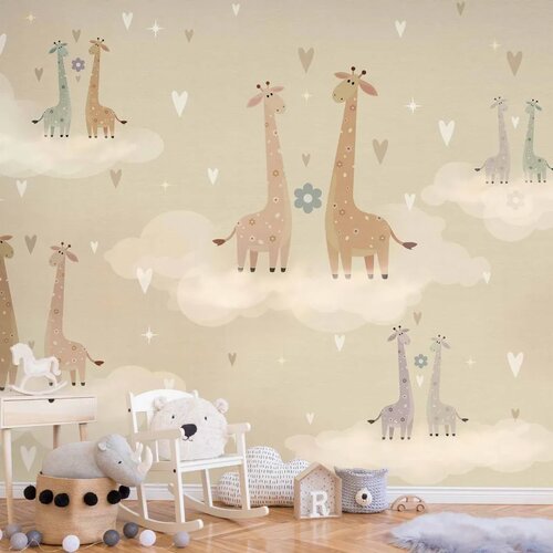  Foto tapeta - Giraffes in Love 98x70 Samoljepljiva Cene