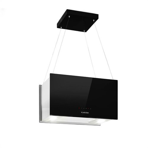 Klarstein Kronleuchter L, stropna otočna kuhinjska napa, 60 cm, snaga recirkulacije 590 m³/h, LED, zaslon osvjetljiv na dodir, crna Cijene