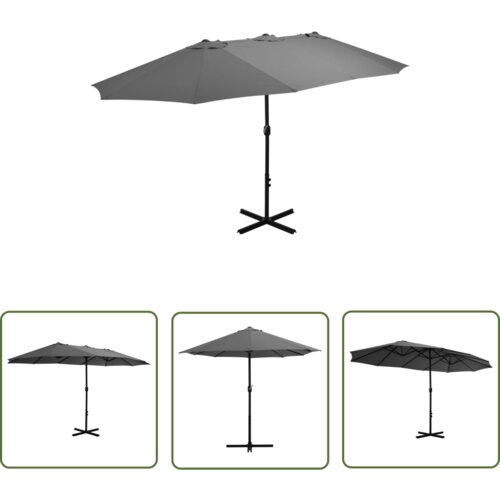  The Living Store Zunanji senčnik z aluminijastim drogom 460x270 cm antracit - Senčnik, (21742479) Cene