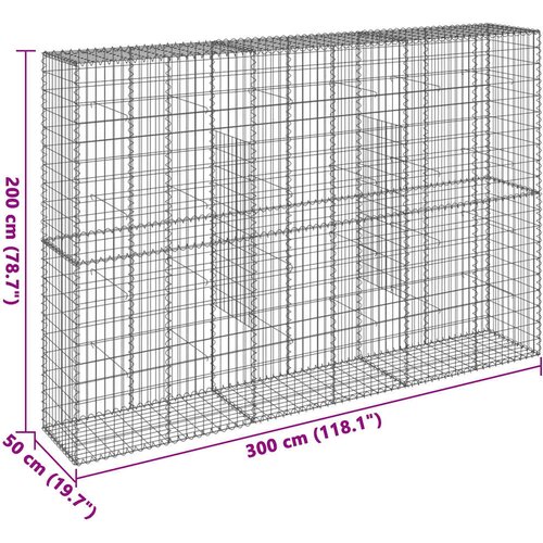  Gabionska ko&amp;scaron;ara s poklopcem 300x50x200 cm pocinčano željezo Slike