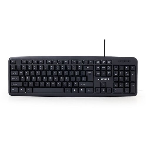  GEMBIRD, KB-U-103, Standard keyboard, USB, US layout, black Slike