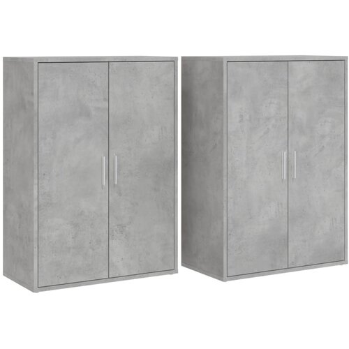 Maison Chic Komoda - Predalnik 2 kosa betonsko siva 60x31x84 cm inženirski les, (21719849) Cene