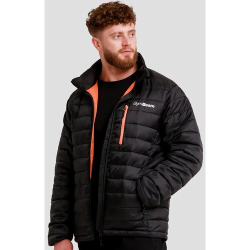 GymBeam Mu&amp;scaron;ka puffer jakna Black/Orange Slike
