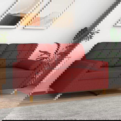 VidaXL Okrasna blazina 2 kosa vinsko rdeča &amp;Oslash;15x50 cm blago Slike