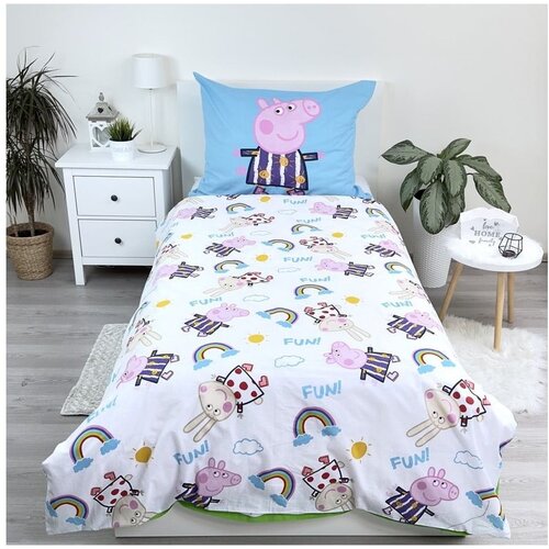 Jerry Fabrics Enojna bombažna otro&amp;scaron;ka posteljnina s svetlečim učinkom 140x200 cm Peppa Pig &amp;ndash; Slike